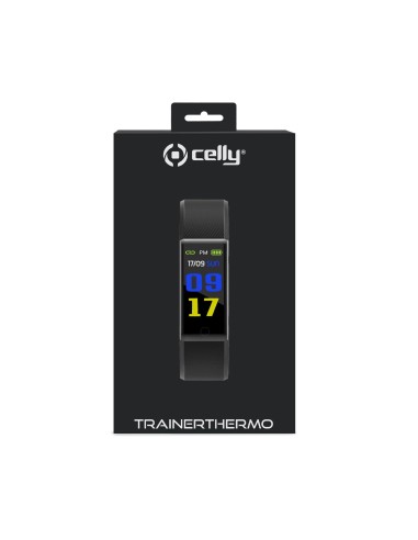 Celly TRAINERTHERMOBK smartwatch e orologio sportivo 2,44 cm (0.96") LCD Digitale Nero