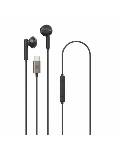 Celly UP1100TYPEC Cuffie Cablato In-ear Musica e Chiamate USB tipo-C Nero