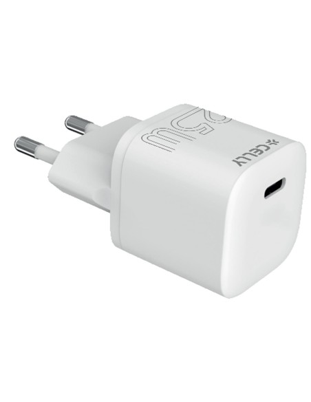 Celly UCTC1USBC25WWH Caricabatterie per dispositivi mobili Universale Bianco AC Interno
