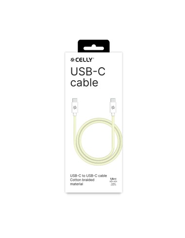 Celly USBCUSBCCOTTYL cavo USB 1,5 m USB C Bianco, Giallo
