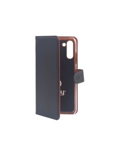 Celly Wally custodia per cellulare 16 cm (6.3") Custodia a libro Nero, Marrone