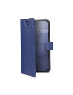 Celly Wally One XL custodia per cellulare 12,7 cm (5") Custodia flip a libro Blu