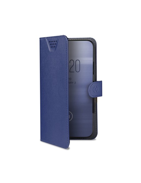 Celly Wally One XL custodia per cellulare 12,7 cm (5") Custodia flip a libro Blu