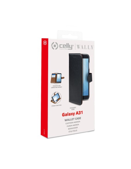 Celly Wally custodia per cellulare 16,3 cm (6.4") Custodia a borsellino Nero