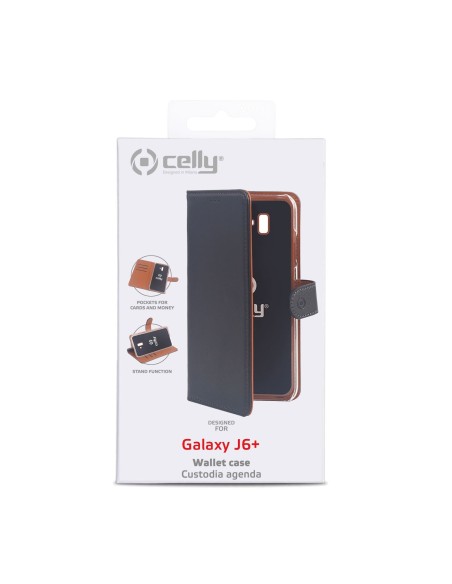 Celly WALLY789 custodia per cellulare 15,2 cm (6") Custodia a libro Nero, Marrone