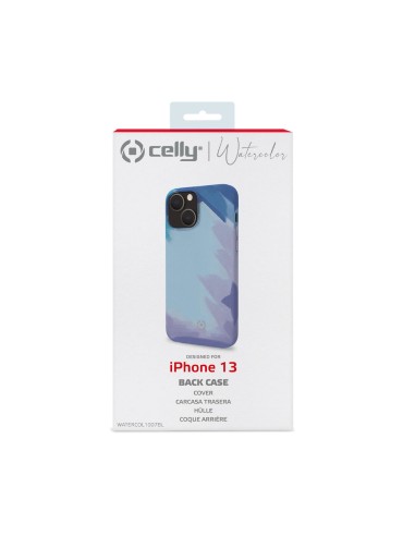 Celly WATERCOLOR iPhone 13 custodia per cellulare 15,5 cm (6.1") Cover Blu