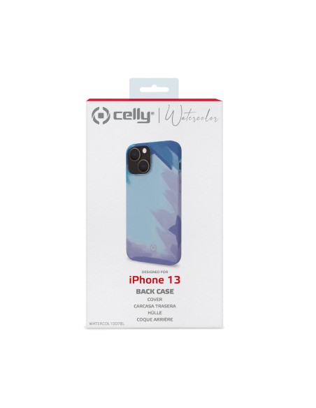 Celly WATERCOLOR iPhone 13 custodia per cellulare 15,5 cm (6.1") Cover Blu Celly WATERCOLOR iPhone 13 custodia per cellulare 15,5 cm (6.1") Cover Blu