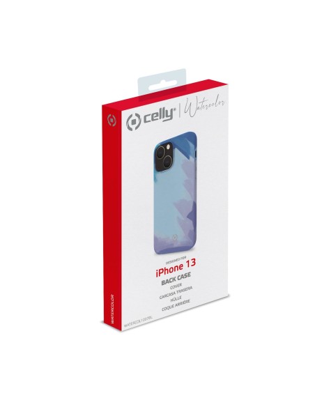 Celly WATERCOLOR iPhone 13 custodia per cellulare 15,5 cm (6.1") Cover Blu Celly WATERCOLOR iPhone 13 custodia per cellulare 15,5 cm (6.1") Cover Blu