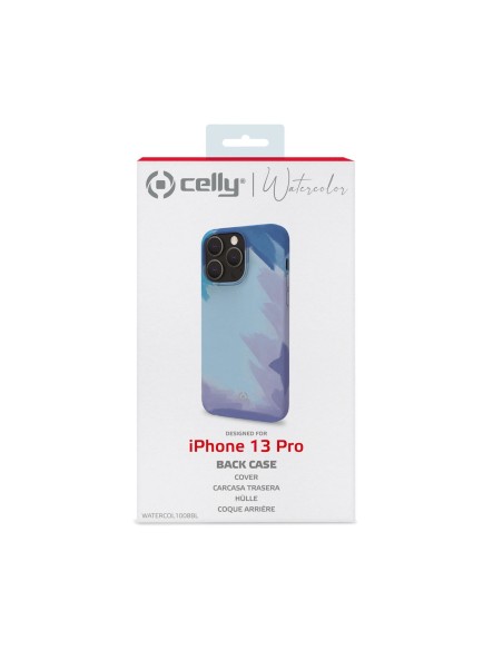 Celly WATERCOLOR iPhone 13 Pro custodia per cellulare 15,5 cm (6.1") Cover Blu Celly WATERCOLOR iPhone 13 Pro custodia per cellulare 15,5 cm (6.1") Cover Blu