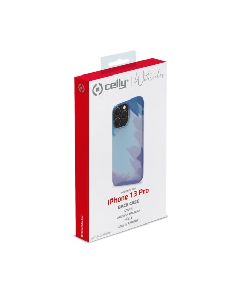 Celly WATERCOLOR iPhone 13 Pro custodia per cellulare 15,5 cm (6.1") Cover Blu Celly WATERCOLOR iPhone 13 Pro custodia per cellulare 15,5 cm (6.1") Cover Blu