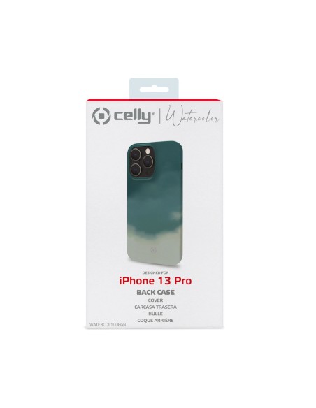 Celly WATERCOLOR iPhone 13 Pro custodia per cellulare 15,5 cm (6.1") Cover Verde Celly WATERCOLOR iPhone 13 Pro custodia per cellulare 15,5 cm (6.1") Cover Verde