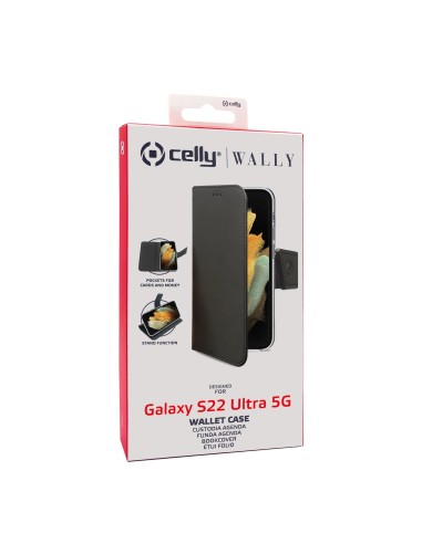 Celly Wally custodia per cellulare 17,3 cm (6.8") Custodia a borsellino Nero