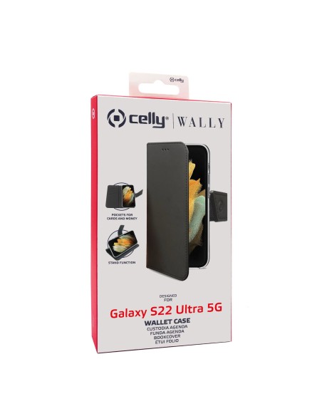 Celly Wally custodia per cellulare 17,3 cm (6.8") Custodia a borsellino Nero