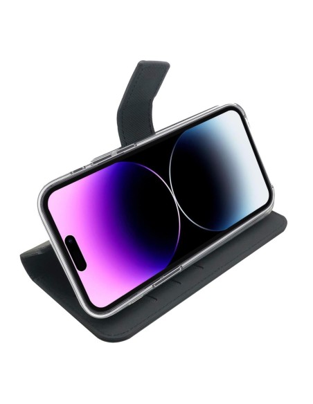 Celly Wally custodia per cellulare 17 cm (6.7") Custodia a borsellino Nero