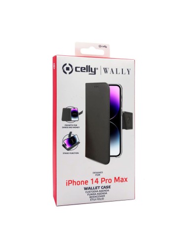 Celly Wally custodia per cellulare 17 cm (6.7") Custodia a borsellino Nero