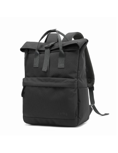 Celly VENTUREPACKBK zaino Zaino da viaggio Nero PU pelle, Poliestere