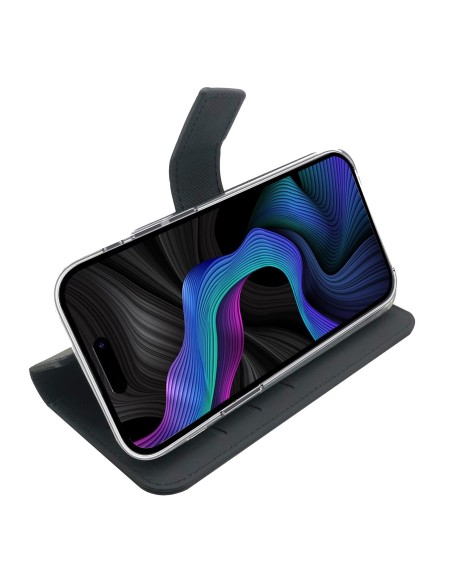 Celly WALLY1053 custodia per cellulare 15,5 cm (6.1") Custodia a borsellino Nero