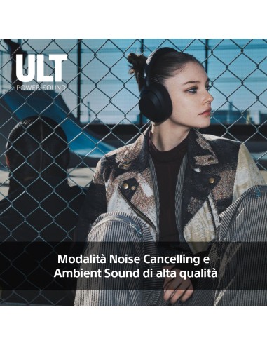 Sony ULT WEAR - Cuffie Bluetooth Wireless con ULT POWER SOUND, bassi profondi, Noise Cancelling, ottima qualità delle chiamate,