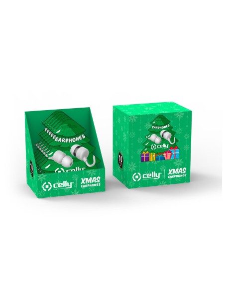 Celly XMASEARTREEWH cuffia e auricolare Cablato In-ear Musica e Chiamate Bianco