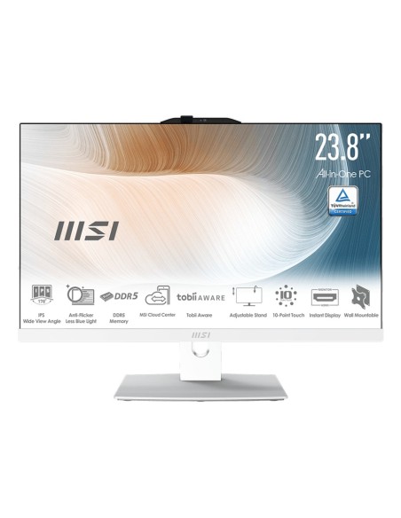 MSI Modern AM242TP 1M-1248IT Intel Core 7 150U 60,5 cm (23.8") 1920 x 1080 Pixel Touch screen PC All-in-one 16 GB DDR5-SDRAM