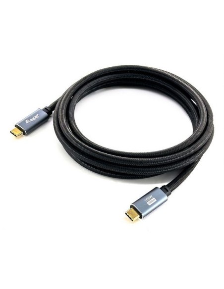 Equip 128359 Cavo USB 3.2 Gen 2 da C a C, M M, 3,0 m, PD100W , 4K 60Hz, 10Gbps, nero