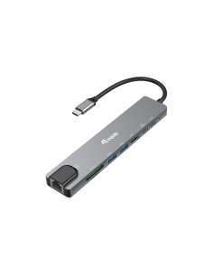 Equip 133497 replicatore di porte e docking station per laptop Cablato USB tipo-C Nero, Grigio