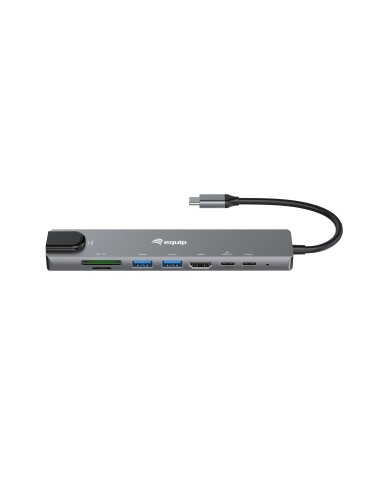 Equip 133497 replicatore di porte e docking station per laptop Cablato USB tipo-C Nero, Grigio
