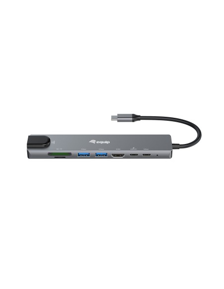 Equip 133497 replicatore di porte e docking station per laptop Cablato USB tipo-C Nero, Grigio