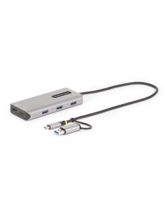 StarTech.com Adattatore multiporta USB-C con dongle USB-C a USB-A, doppio HDMI (4K30Hz 1080p60Hz), Hub USB-A 5Gbps a 3 porte,