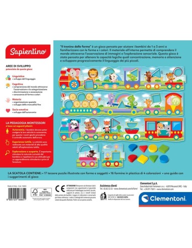 Clementoni Sapientino Montessori - Il Trenino Delle Forme