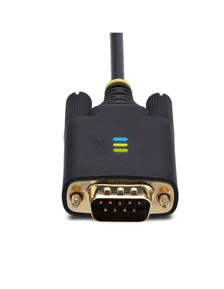 StarTech.com Cavo da USB a seriale 1m, Ritenzione COM, Viti dadi intercambiabili, Adattatore USB-A a DB9 RS232 Protezione ESD,