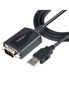 StarTech.com 1P3FPC-USB-SERIAL adattatore per inversione del genere dei cavi DB-9 USB Type-A (4 pin) USB 2.0 Nero