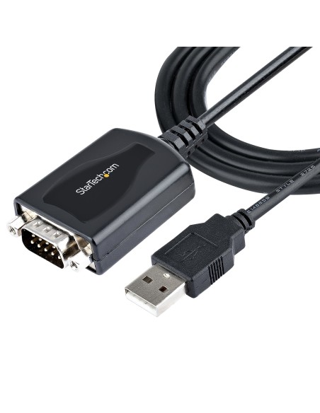 StarTech.com 1P3FPC-USB-SERIAL adattatore per inversione del genere dei cavi DB-9 USB Type-A (4 pin) USB 2.0 Nero