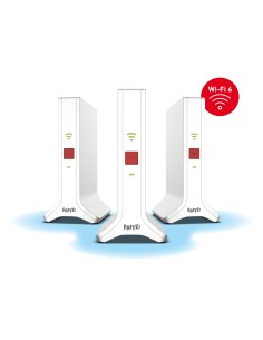 FRITZ!Repeater FRITZ!Mesh Set 4200 3-pack Edition Inter Ripetitore di rete 4200 Mbit s Rosso, Bianco