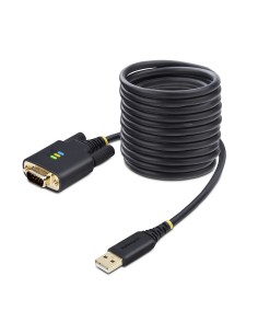 StarTech.com Cavo da USB a seriale da 3 m, ritenzione COM, viti dadi intercambiabili, adattatore USB-A a DB9 RS232, IC FTDI,