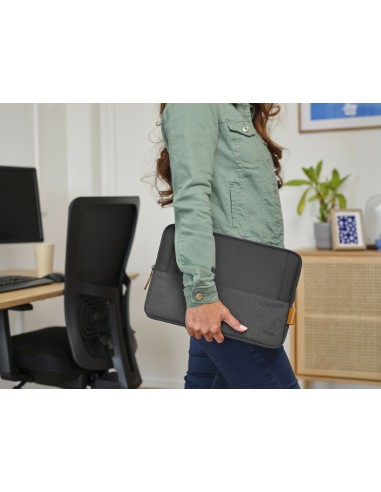 Trust Lisboa 33,8 cm (13.3") Custodia a tasca Nero, Grigio