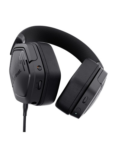 Trust GXT 493 Carus Auricolare Con cavo e senza cavo A Padiglione, Casco Gaming USB Type-C   USB Type-A Bluetooth Nero