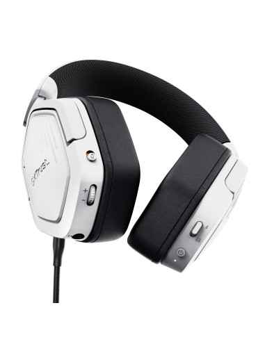Trust GXT 493W Carus Auricolare Con cavo e senza cavo A Padiglione, Casco Gaming USB Type-C   USB Type-A Bluetooth Bianco