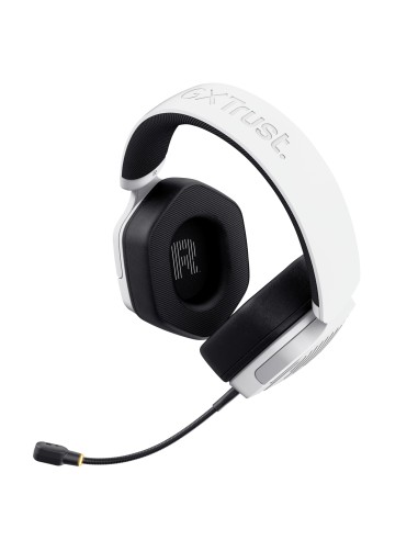 Trust GXT 493W Carus Auricolare Con cavo e senza cavo A Padiglione, Casco Gaming USB Type-C   USB Type-A Bluetooth Bianco