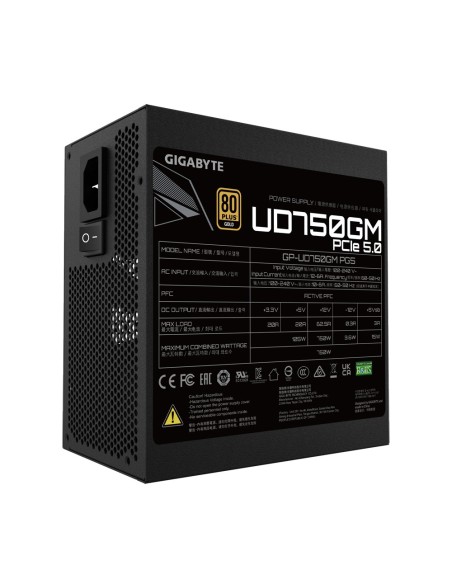 GIGABYTE UD750GM PG5 alimentatore per computer 750 W 20+4 pin ATX ATX Nero
