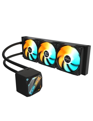 GIGABYTE GAMING 360 Raffreddamento Liquido per CPU - 3x120 mm Ventole ARGB, Meccanismo di bloccaggio a scorrimento,