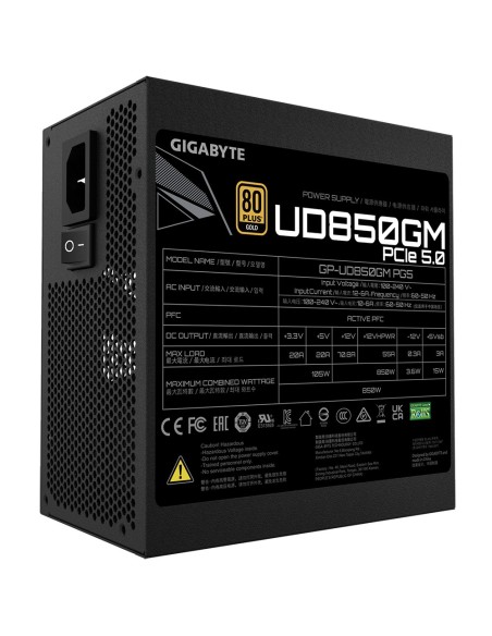 GIGABYTE GP-UD850GM PG5 alimentatore per computer 850 W 20+4 pin ATX ATX Nero