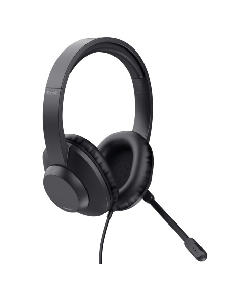 Trust Ayda Max USB Auricolare Cablato A Padiglione Ufficio USB Type-C   USB Type-A Nero