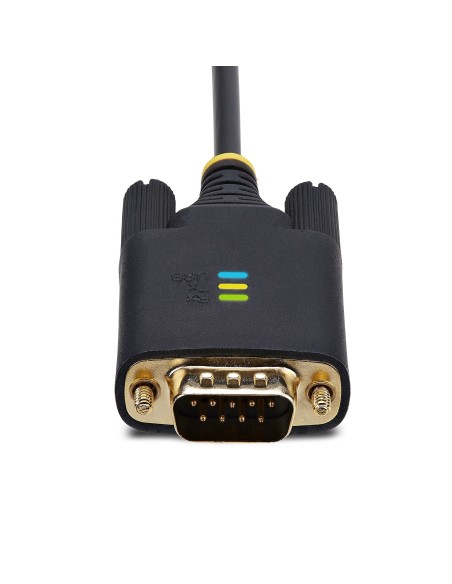 StarTech.com 2P6FFC-USB-SERIAL adattatore per inversione del genere dei cavi USB-A 2 x DB-9 RS-232 Nero, Grigio