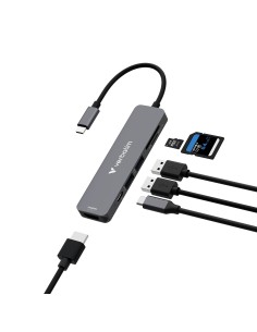 Verbatim 32156 hub di interfaccia USB 3.2 Gen 1 (3.1 Gen 1) Type-C 5000 Mbit s Grigio 2