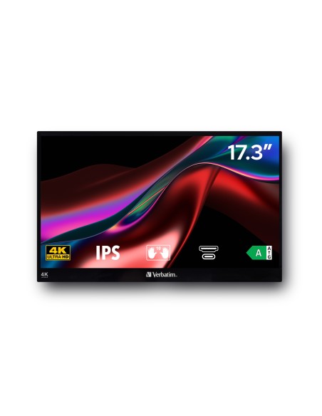 Verbatim 32239 Monitor PC 43,9 cm (17.3") 3840 x 2160 Pixel 4K Ultra HD LCD Touch screen Nero