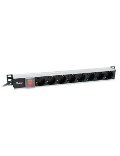Equip 333308 unità di distribuzione dell'energia (PDU) 8 presa(e) AC 1U Nero, Argento