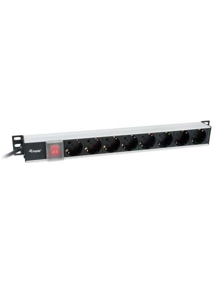 Equip 333308 unità di distribuzione dell'energia (PDU) 8 presa(e) AC 1U Nero, Argento