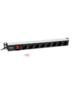 Equip 333308 unità di distribuzione dell'energia (PDU) 8 presa(e) AC 1U Nero, Argento 2