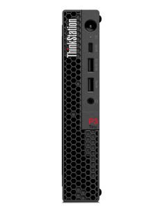 Lenovo ThinkStation P3 Tiny Intel® Core™ i7 i7-14700T 32 GB DDR5-SDRAM 1 TB SSD NVIDIA RTX A400 Windows 11 Pro Mini PC Nero